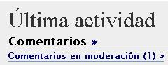 comentario en moderación