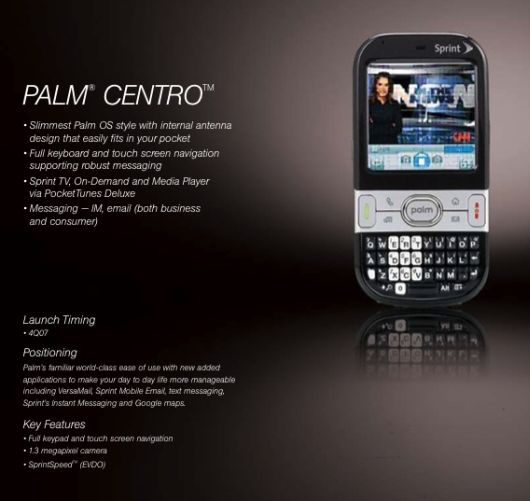 palm centro sprint